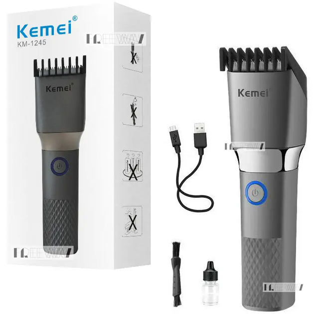 Бездротова машинка для стрижки Kemei KM-1245 - зображення 2