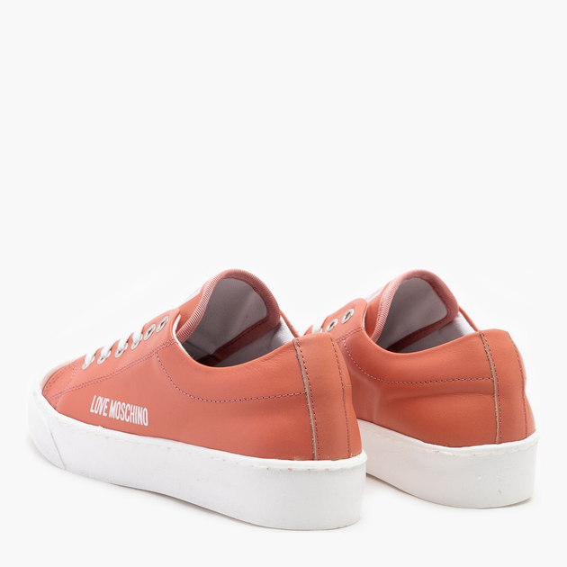 Trampki damskie skórzane Love Moschino JA15473G0EIE-0608 36 (22 cm) Pomarańczowe (8054400663626) - obraz 3