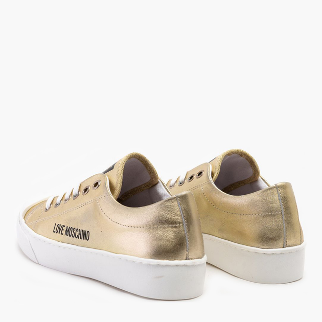 Жіночі кеди низькі Love Moschino JA15473G0EIF-0900 37 (22,5 см) Золотисті (8054400664043) - зображення 3