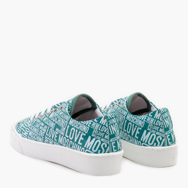 Жіночі кеди низькі Love Moschino JA15493G0EJE0-80A 38 (23 см) Зелені (8054400664869) - зображення 3