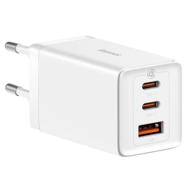 Сетевое зарядное устройство Baseus 65W GaN5 Pro и кабель Type C to Type C PD 100W White (CCGP120202) - изображение 3