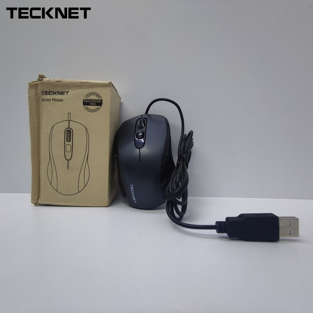 Компьютерная Мышь Проводная USB Tecknet EUM01888 Grey (DT), б/У - изображение 1