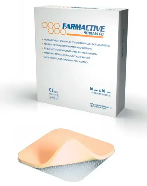 Полиуретановая губчатая повязка Farmac-Zabban не адгезивная Farmactive Schiuma PU 40 х 70 см (1701394070) - изображение 2