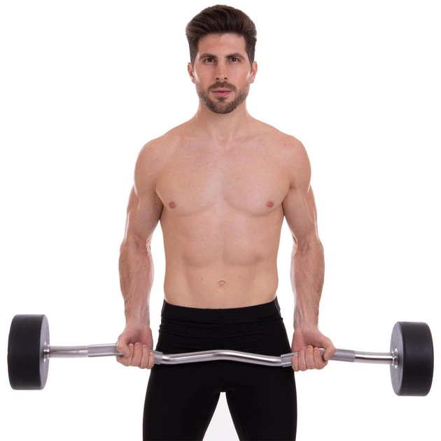 Штанга фиксированная изогнутая Zelart Urethane Barbell TA-2690 40 кг Зелено-черный (58363127) - изображение 6