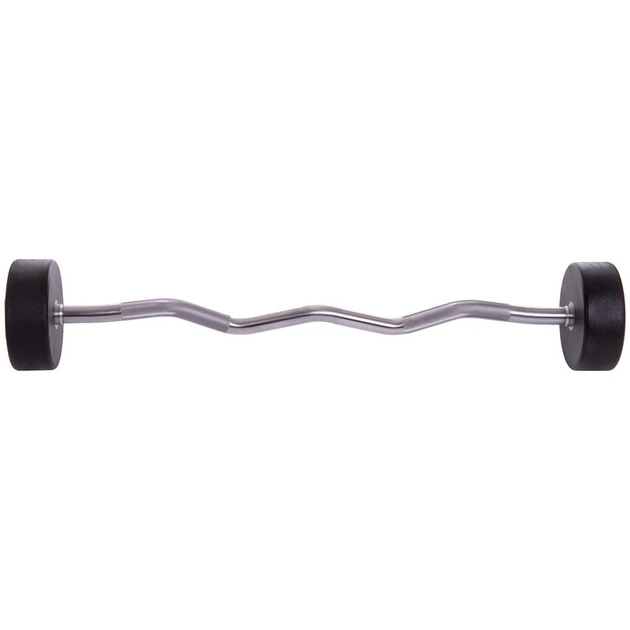 Штанга фиксированная изогнутая Zelart Urethane Barbell TA-2690 35 кг Зелено-черный (58363127) - изображение 2