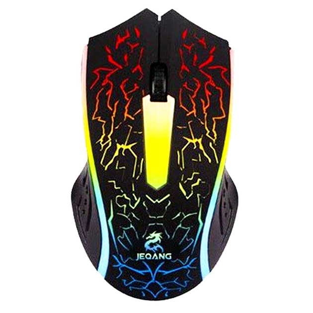 Мышь игровая компьютерная JEQANG JM-812 с RGB подсветкой, проводная Black - изображение 1