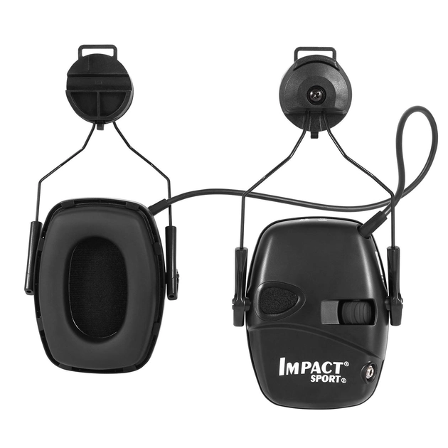 Наушники тактические активные Namche Bazaar Impact sport с креплением к шлему Black - изображение 2
