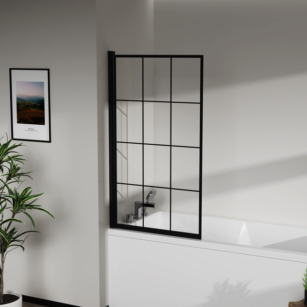 Скляна шторка для ванни AVKO Glass RDY24 70х140см Black - Фото 1 Скляна шторка для ванни AVKO Glass RDY24 70х140см Black - зображення 1