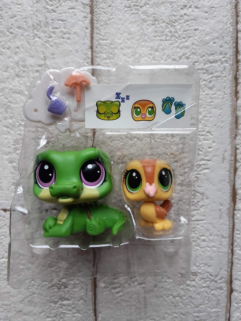 Зверюшка и ее малыш Alia Lagarto & Dabble Von Quack Littlest Pet Shop Hasbro B5688 - изображение 3