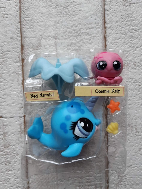 Игровой набор Hasbro Littlest Pet Shop Ned Narwhal & Oceania Kelp A7313 A9393 - изображение 3