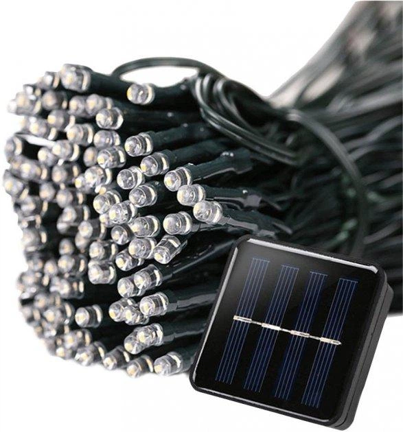 Оригінальна гірлянда на сонячній батареї 200 LED 20м білий теплий - Фото 4 Оригінальна гірлянда на сонячній батареї 200 LED 20м білий теплий - зображення 4
