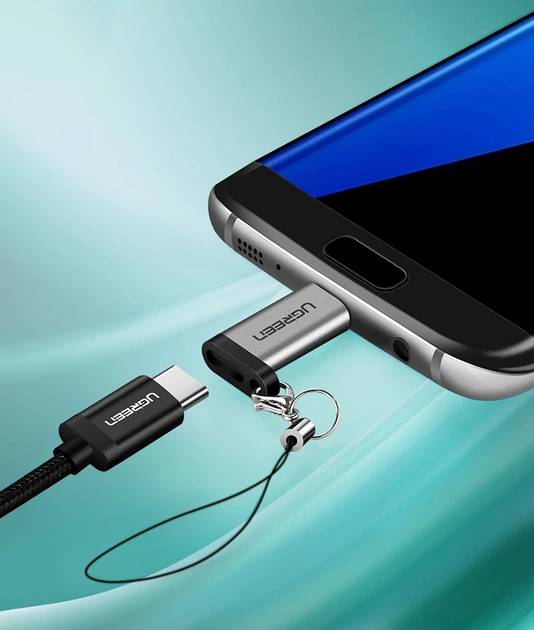 Адаптер Ugreen US282 USB Type-C Female to micro-USB Male Adapter Gray (6957303855902) - зображення 4