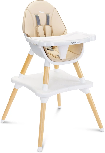 Стільчик для годування 2 в 1 Caretero Tuva Beige (TERO-7707) - зображення 3