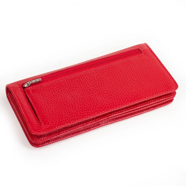 Женский кошелек Butun 641-004-006 кожаный красный - изображение 3