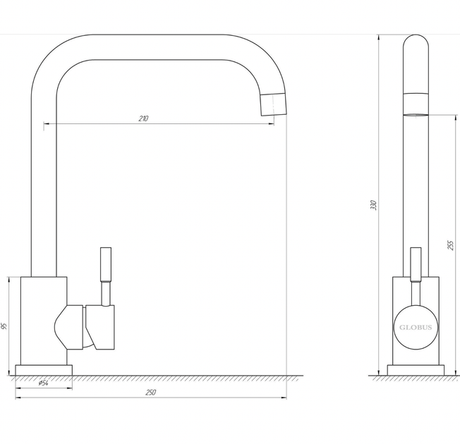 Кухона мийка Vector Front 42*50 см чорний + дозатор + сифон + змішувач - зображення 9