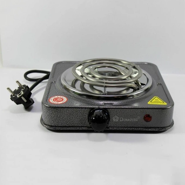 Електроплита спіральна настільна плита Domotec MS-5801 1000W - зображення 2