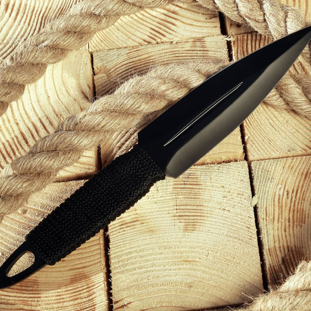 Нож Метательный Черный Стрела (кинжал) с чехлом - изображение 1