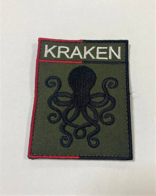 Шеврон Кракен прямоугольный kraken 9х7 см - изображение 1