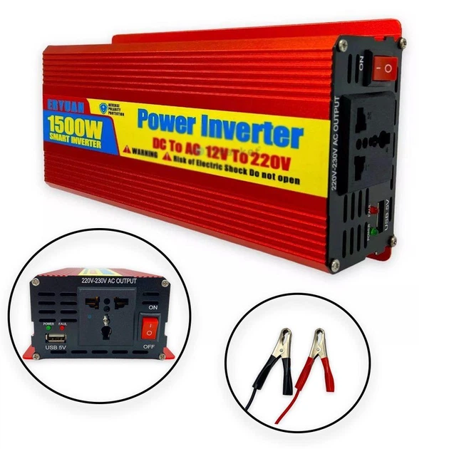 Power Inverter 1500 В Інвектор інвертор авто перетворювач напруги фото, відгуки