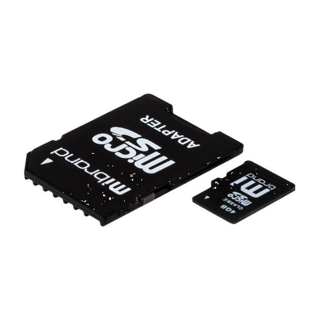 Карта памяти Mibrand microSDHC 4GB Class 4 +SD-адаптер (MICDC4/4GB-A) - изображение 1