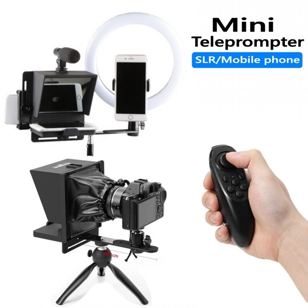 Міні телесуфлер - телепромтер Mini Heibei - суфлер для смартфона або ...