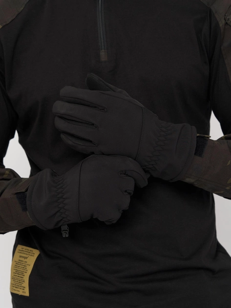 Перчатки тактические зимние UAD PERUN термо 3 слоя SoftShell сенсорные Черный XL (UAD0026XL) - изображение 2
