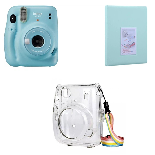 Набор Камера моментальной печати Fujifilm Instax Mini 11 Sky Blue / Чехол прозрачный / Фотоальбом голубой на 64 снимка - Фото 1 Набор Камера моментальной печати Fujifilm Instax Mini 11 Sky Blue / Чехол прозрачный / Фотоальбом голубой на 64 снимка - изображение 1
