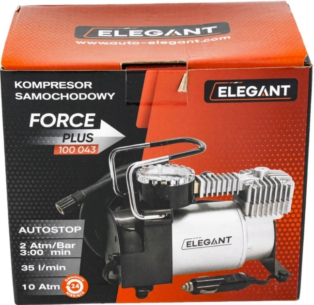 Автомобильный компрессор с Автостопом 12v 150вт 10атм 35л/мин Elegant Force 100 043 - изображение 7