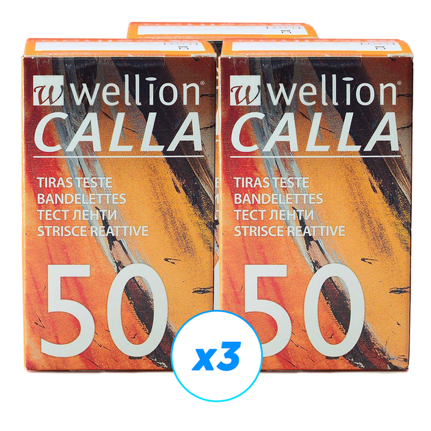 Тест-полоски Веллион Калла (Wellion Calla Light) №50 - 3 уп., (150 шт.) - изображение 1
