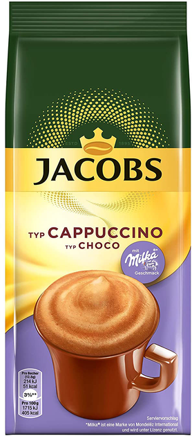 Кава розчинна Jacobs Milka Cappuccino Choco 500 г (8711000524589) - зображення 1