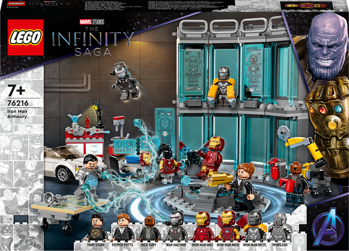 Zestaw klocków LEGO Super Heroes Zbrojownia Iron Mana 496 elementów (76216) - obraz 1