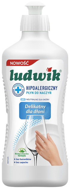 Płyn do mycia naczyń Ludwik Hipoalergiczny 450 ml (5900498028294) - obraz 1