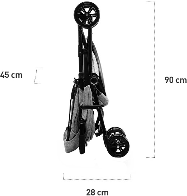 Wózek spacerowy Kinderkraft Lite Up szary (158340) - obraz 8
