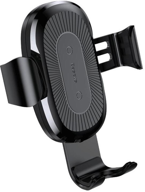 Baseus Wireless Charger Gravity Car Mount Osculum Type Black (WXYL-A01) - obraz 1