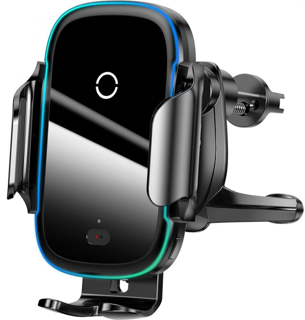 Автотримач для телефона з бездротовою зарядкою Baseus Wireless Charger Light Electric Holder Black (WXHW03-01) - зображення 1