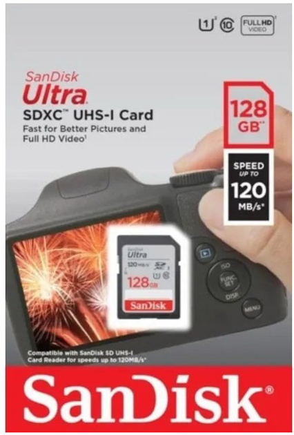 Карта памяти SanDisk microSDXC Ultra 128GB Class 10 UHS-I A1 (SDSQUAB-128G-GN6MN) - изображение 2