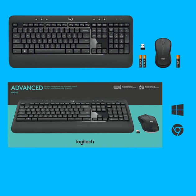 Zestaw bezprzewodowy klawiatura+mysz LOGITECH MK540 (920-008685) - obraz 7
