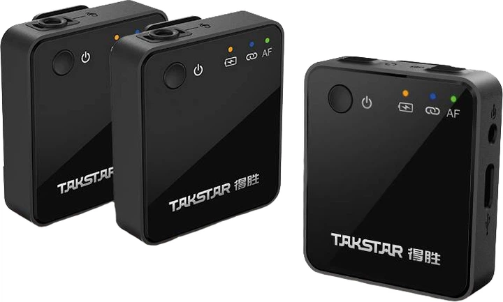Двойной беспроводной петличный видео микрофон Takstar V1 для Apple (90403011) - Фото 4 Двойной беспроводной петличный видео микрофон Takstar V1 для Apple (90403011) - изображение 4