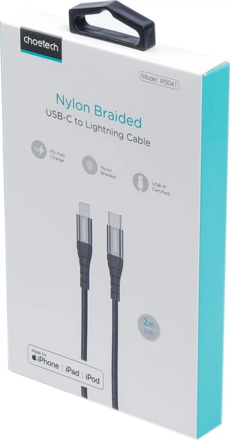 Кабель CHOETECH MFI, USB 2.0 (IP0041-BK) - зображення 11