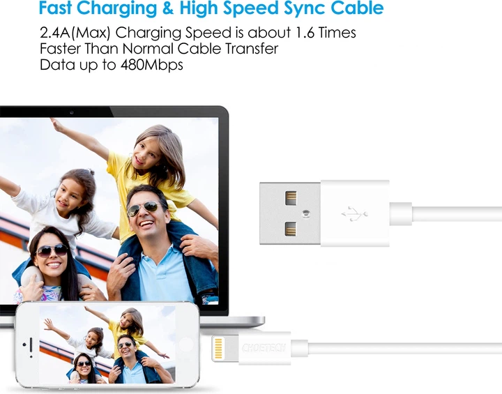 Kabel Choetech MFI USB 2.0 (IP0027-WH) - obraz 9