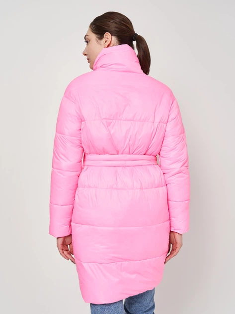 Куртка демисезонная удлиненная женская X-Woyz LS-8931-15 46 Розовая (XW2000002484585) - Фото 2 Куртка демисезонная удлиненная женская X-Woyz LS-8931-15 46 Розовая (XW2000002484585) - изображение 2