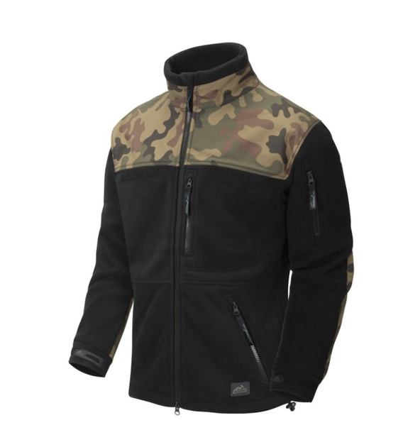 Куртка флисовая мужская Polish Infantry Jacket - Fleece Helikon-Tex Black/PL Woodland M Тактическая - изображение 1