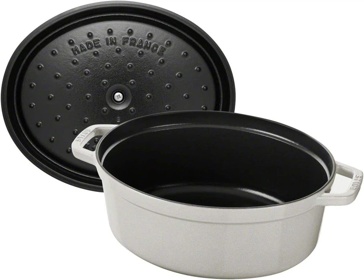 Каструля Staub Cast Iron 6,7 л біла овальна (11033107) - Фото 3 Каструля Staub Cast Iron 6,7 л біла овальна (11033107) - зображення 3