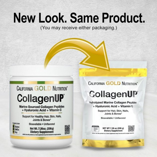 Морський колаген-пептид California GOLD Nutrition, CollagenUP 5000 mg ...