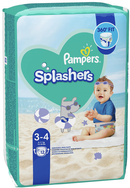 Трусики для плавання Pampers Splashers Розмір 3-4 (6-11 кг) 12 шт (8001090698346) - зображення 5