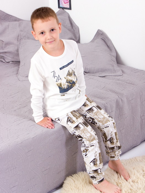 Акція на Піжама дитяча (футболка з довгими рукавами + штани) Носи своє 6076-016-33-6 116 см Молочна (p-8327-81692) від Rozetka