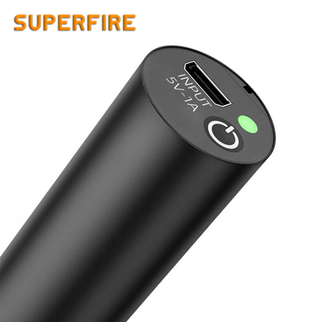Фонарик ультрафиолетовый аккумуляторный S11-H SuperFire 800mAh - Фото 2 Фонарик ультрафиолетовый аккумуляторный S11-H SuperFire 800mAh - изображение 2
