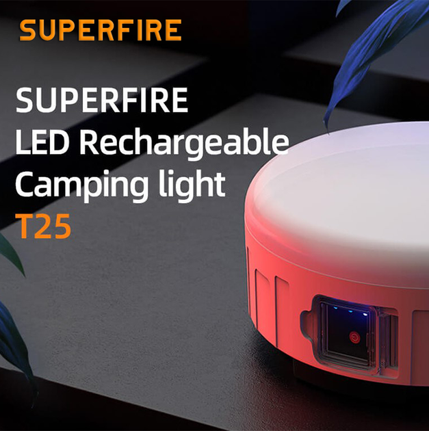Фонарь для кемпинга аккумуляторный T25 SuperFire 400 Lumen IP42 - изображение 5