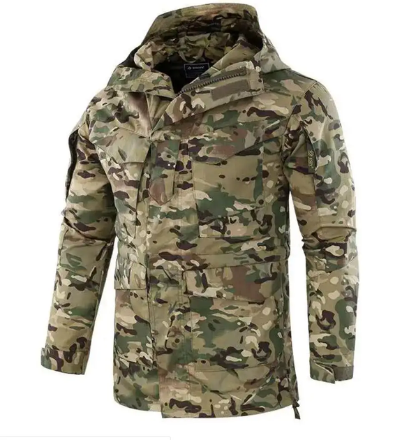 Тактическая куртка HAN WILD М 65 мультикам армейская ветрозащитная водонепроницаемая р.M - изображение 1
