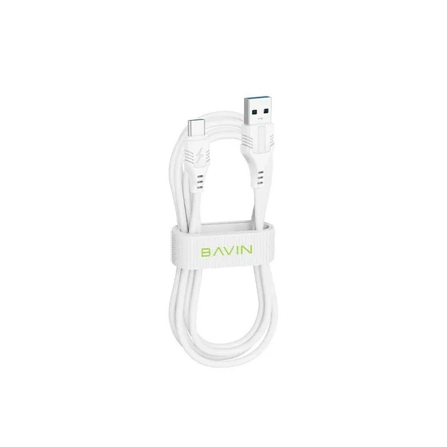 USB кабель для зарядки телефона, для передачи данных Type-C Bavin 2.4A 1м QC3.0 Белый (CB212) - изображение 8